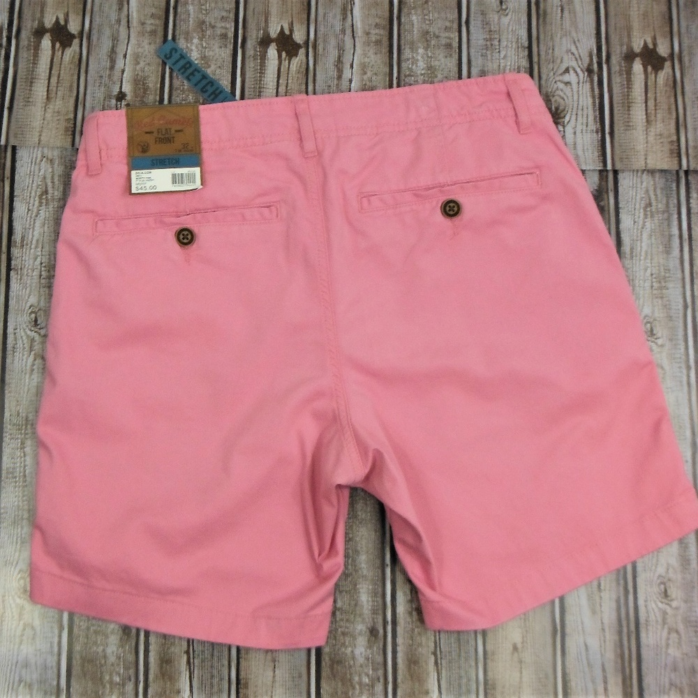 Red Camel Flat Front Stretch Pink Walking Shorts - Picture 2 of 6